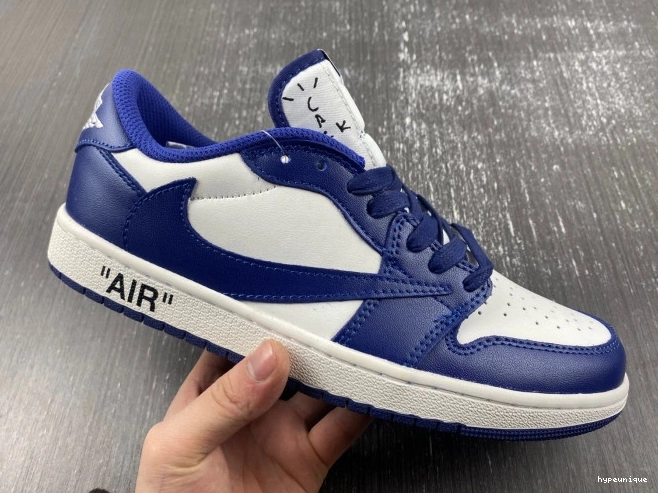 HYPE X CUSTOM DM7890-101 SCOTT AIR JORDAN 1 OFF-WHITE TRAVIS X 0811